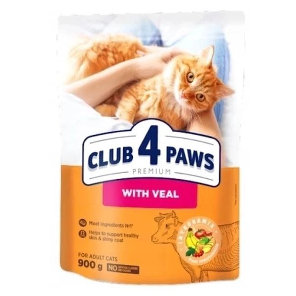 Корм Club 4 Paws для котів 900г Телятина